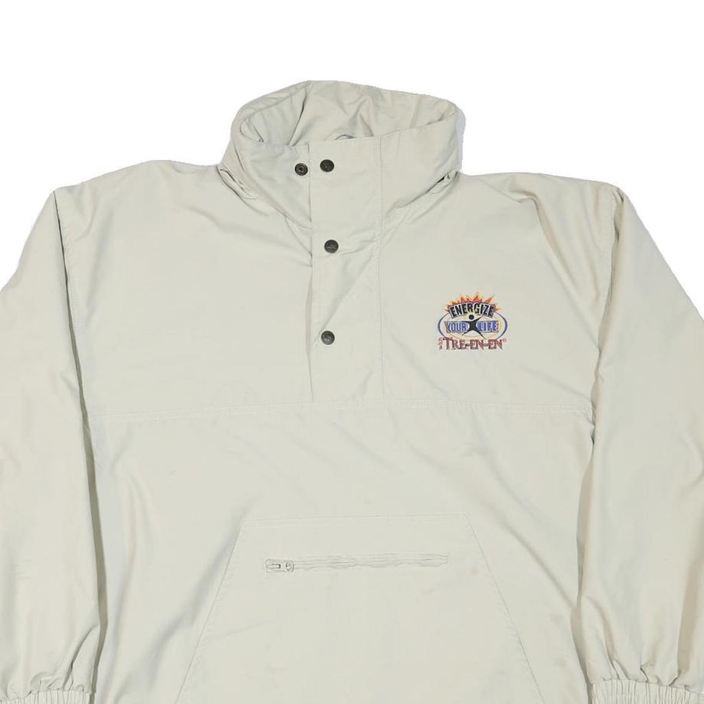 LEE Mens Beige Zip Jacket M Polyester Blend Classic Outdoor Casual Lightweight