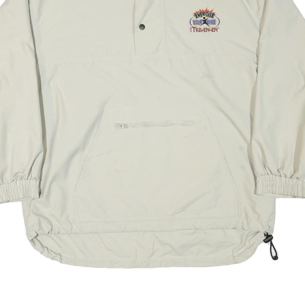 LEE Mens Beige Zip Jacket M Polyester Blend Classic Outdoor Casual Lightweight