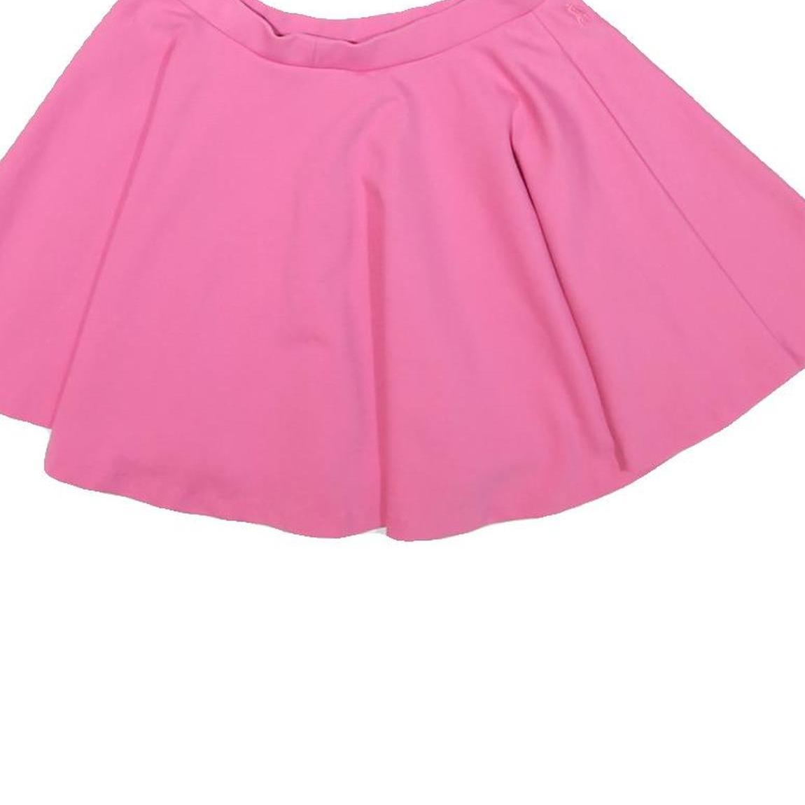 POLO RALPH LAUREN Womens Pink Skater Short Cotton Blend Skirt XS Flared