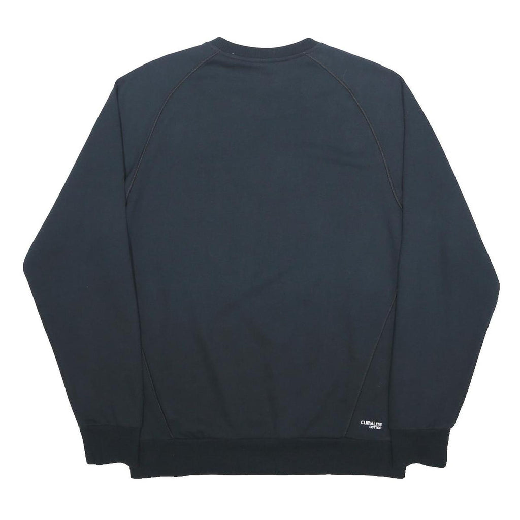 ADIDAS Mens Black Sweatshirt Crew Neck M Climalite Cotton Pullover