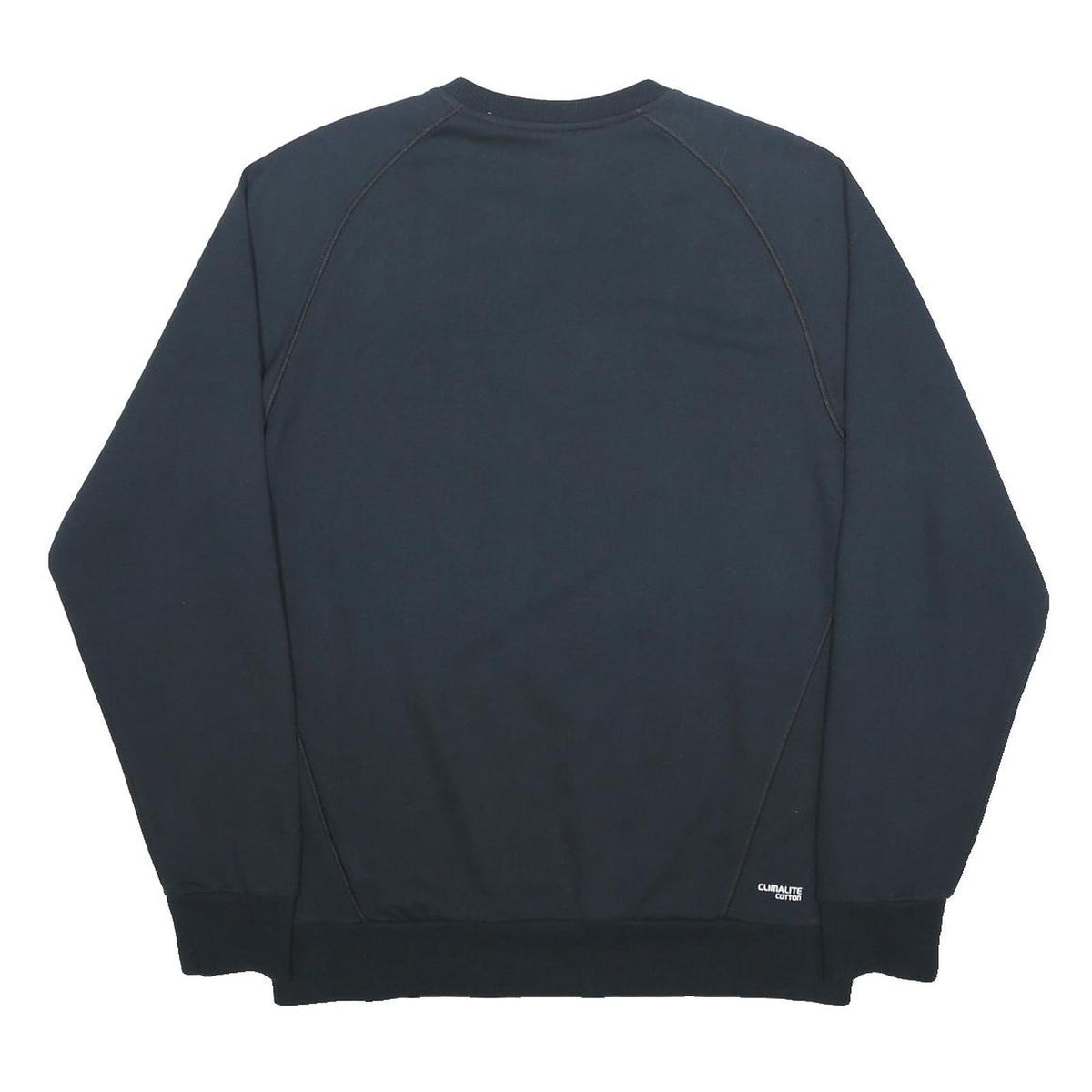 ADIDAS Mens Black Sweatshirt Crew Neck M Climalite Cotton Pullover