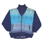 LETS JET Womens Blue Polyester Blend Zip Jacket XL Woven Colourblock Comfortable