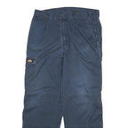 DICKIES Womens Navy Blue Relaxed Cargo Trousers W31 L27 Cotton Blend Zip