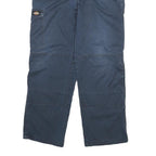 DICKIES Womens Navy Blue Relaxed Cargo Trousers W31 L27 Cotton Blend Zip