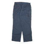 DICKIES Womens Navy Blue Relaxed Cargo Trousers W31 L27 Cotton Blend Zip