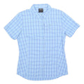 JACK WOLFSKIN Womens Blue Plaid Shirt S Lightweight Breathable Outdoor