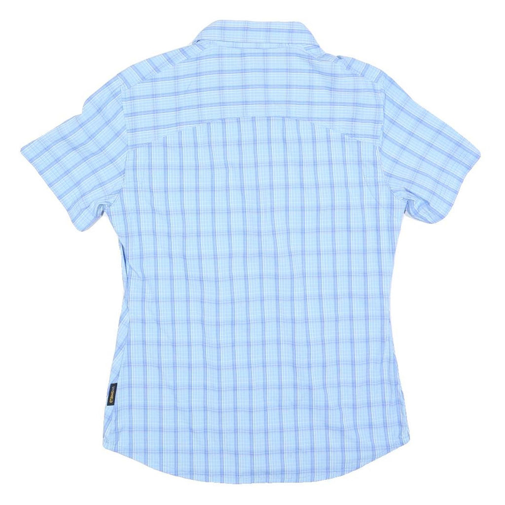 JACK WOLFSKIN Womens Blue Plaid Shirt S Lightweight Breathable Outdoor