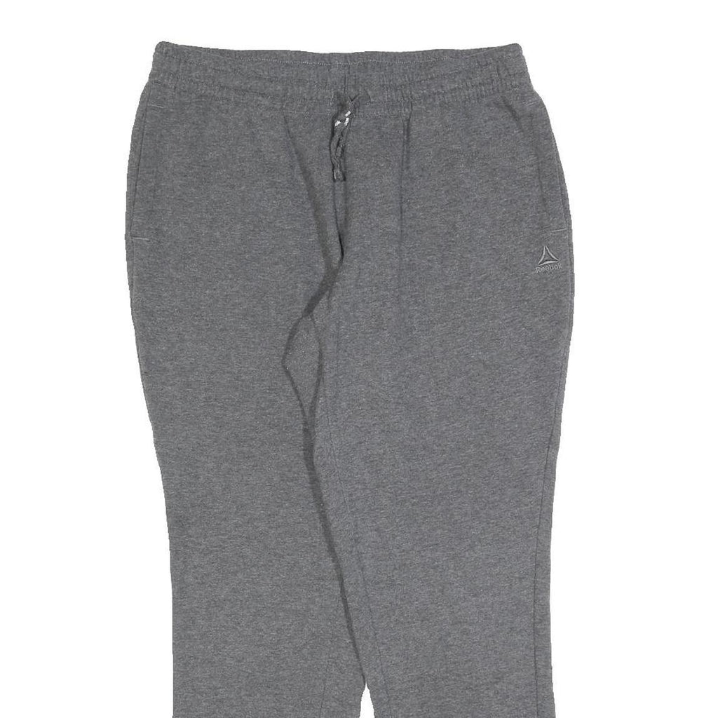 REEBOK Mens Joggers Grey M W30 L28 Cotton Blend Regular Tapered Fit Casual