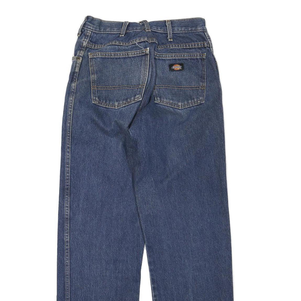 DICKIES Womens Regular Fit Blue Denim Jeans W28 L32 Zip Cotton Blend Casual