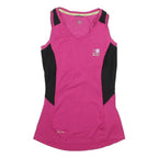 KARRIMOR Womens Pink & Black Running Vest UK 12 Sleeveless V-Neck Performance