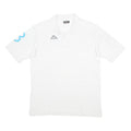 KAPPA Mens White Short Sleeve Plain Polo Shirt L Cotton Casual Summer