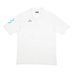 KAPPA Mens White Short Sleeve Plain Polo Shirt L Cotton Casual Summer