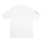KAPPA Mens White Short Sleeve Plain Polo Shirt L Cotton Casual Summer