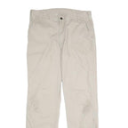 CARHARTT Mens Cotton Beige Relaxed Straight Trousers W34 L32 Workwear Durable