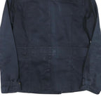 BARBOUR Womens Navy Blue Belted Cotton Blend Double Breasted Jacket UK 12