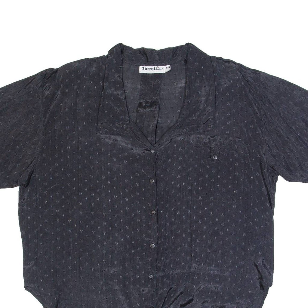 SORREL LINES Womens Shirt Black Collared M