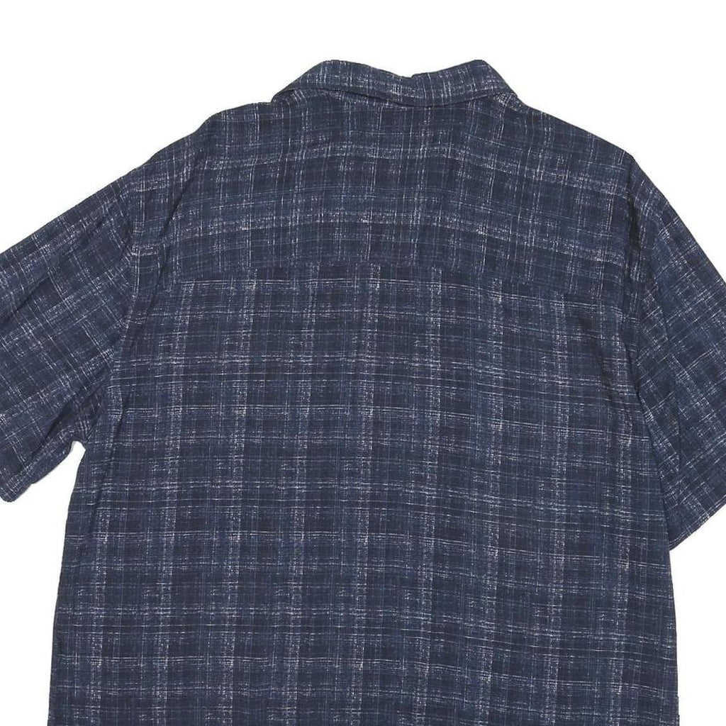 ISLAND SHORES Mens Blue Rayon XL Hawaiian Shirt Floral Pattern Relaxed