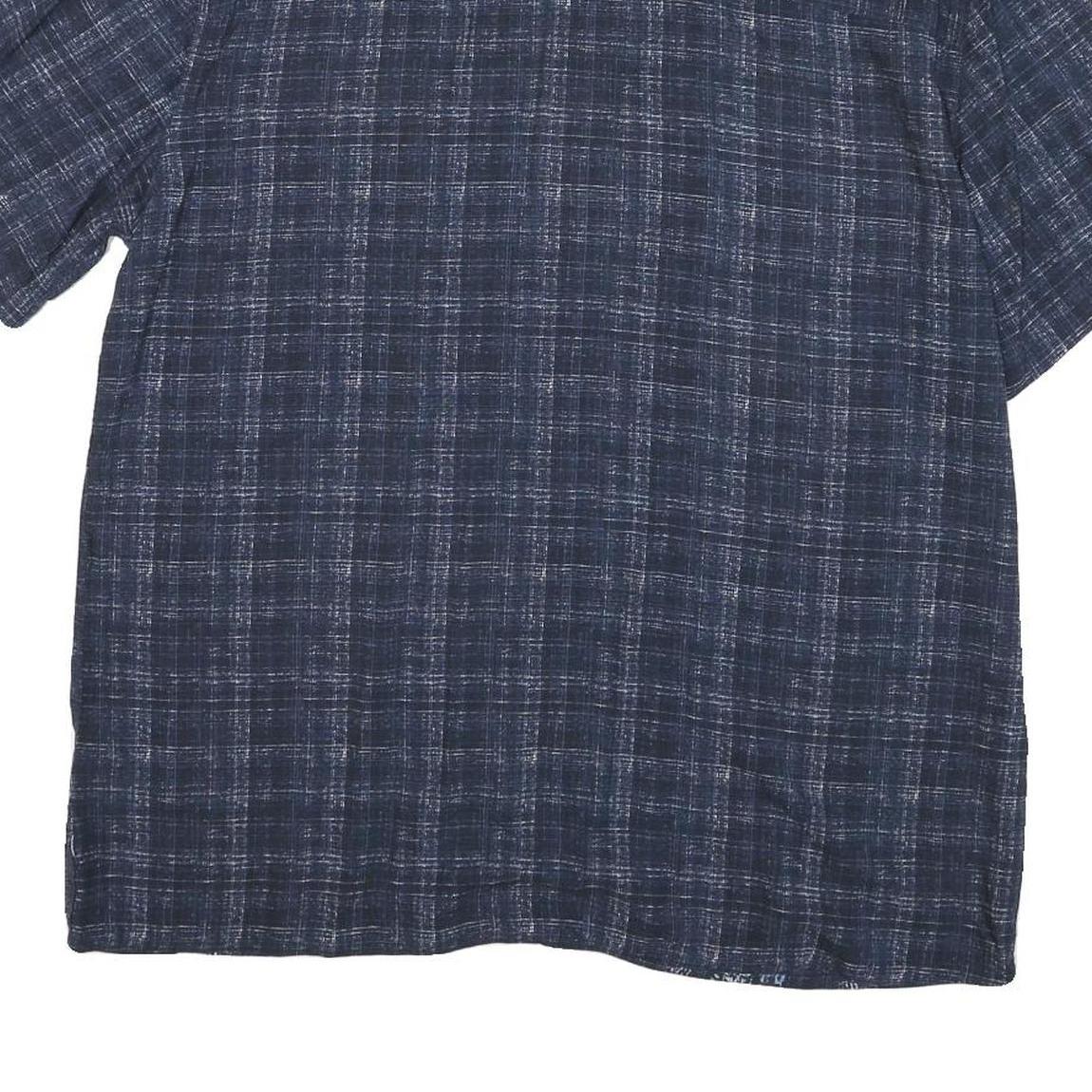 ISLAND SHORES Mens Blue Rayon XL Hawaiian Shirt Floral Pattern Relaxed