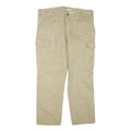 CARHARTT Mens Relaxed Fit Beige Cargo Trousers W40 L30 Cotton Blend Zip