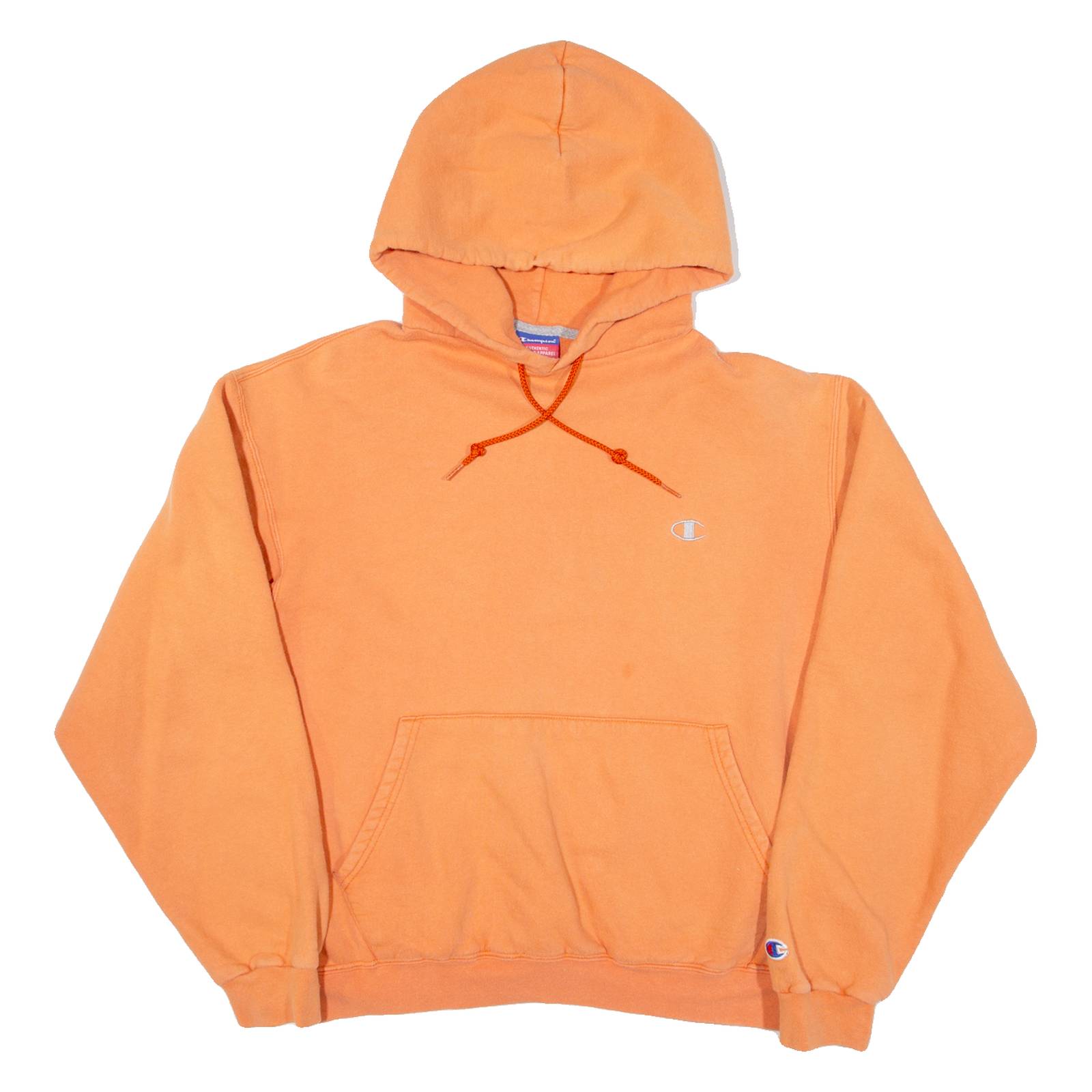 CHAMPION Womens Orange Hoodie M