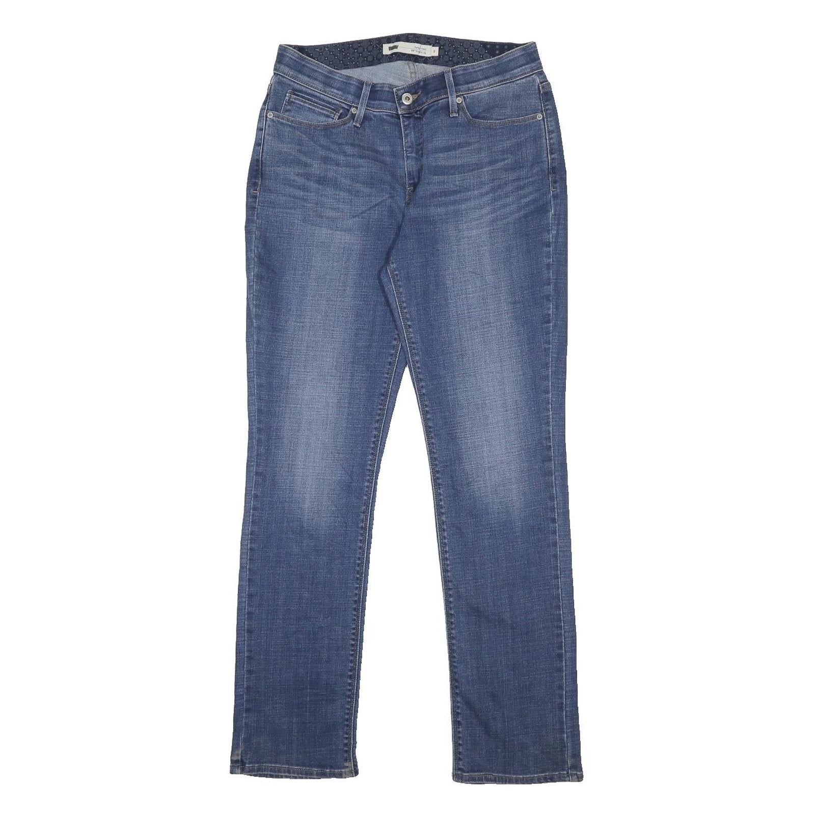 LEVI'S 525 Womens Blue Regular Skinny Denim Medium W28 L32 Zip Cotton Blend