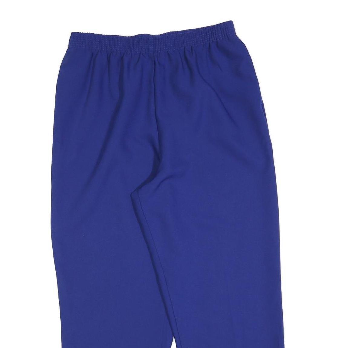 ALIA Womens Polyester Blue Regular Fit Trousers W30 L24 Comfortable Elastic