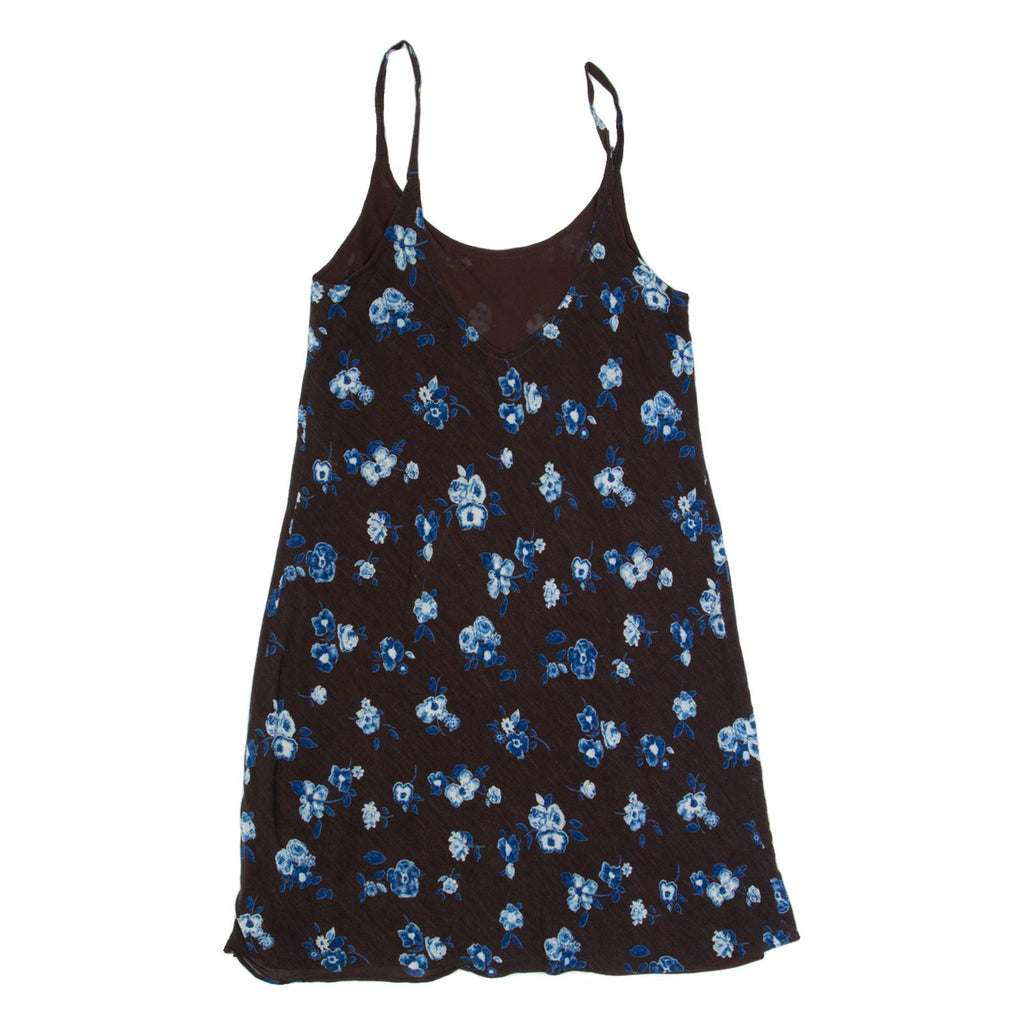 JIGSAW Womens Day Dress Brown Floral Sleeveless Short UK 10