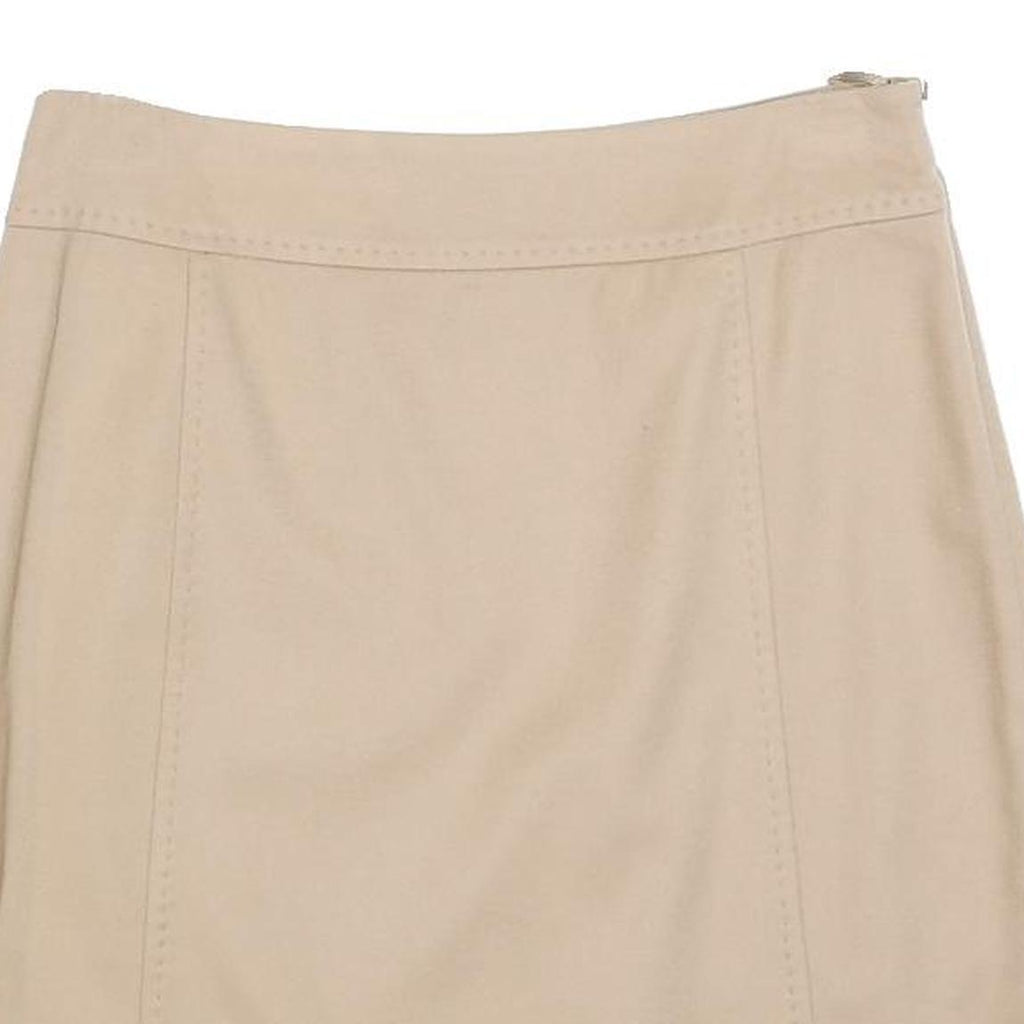 WEEKEND MAX MARA Womens Beige Mini Woven Plain Skirt M Classic Style