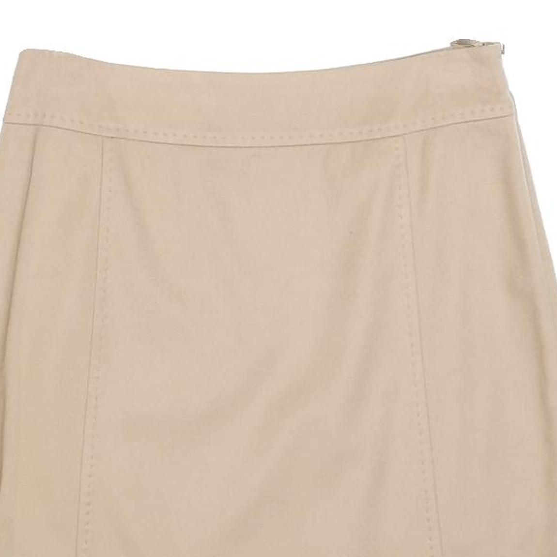 WEEKEND MAX MARA Womens Beige Mini Woven Plain Skirt M Classic Style