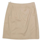 WEEKEND MAX MARA Womens Beige Mini Woven Plain Skirt M Classic Style