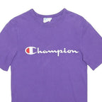 CHAMPION Womens Purple Graphic T-Shirt S Short Sleeve Round Neck Cotton Blend