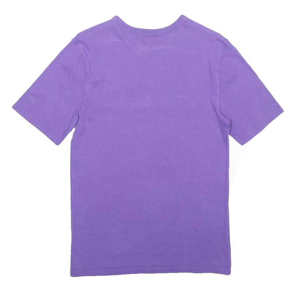 CHAMPION Womens Purple Graphic T-Shirt S Short Sleeve Round Neck Cotton Blend