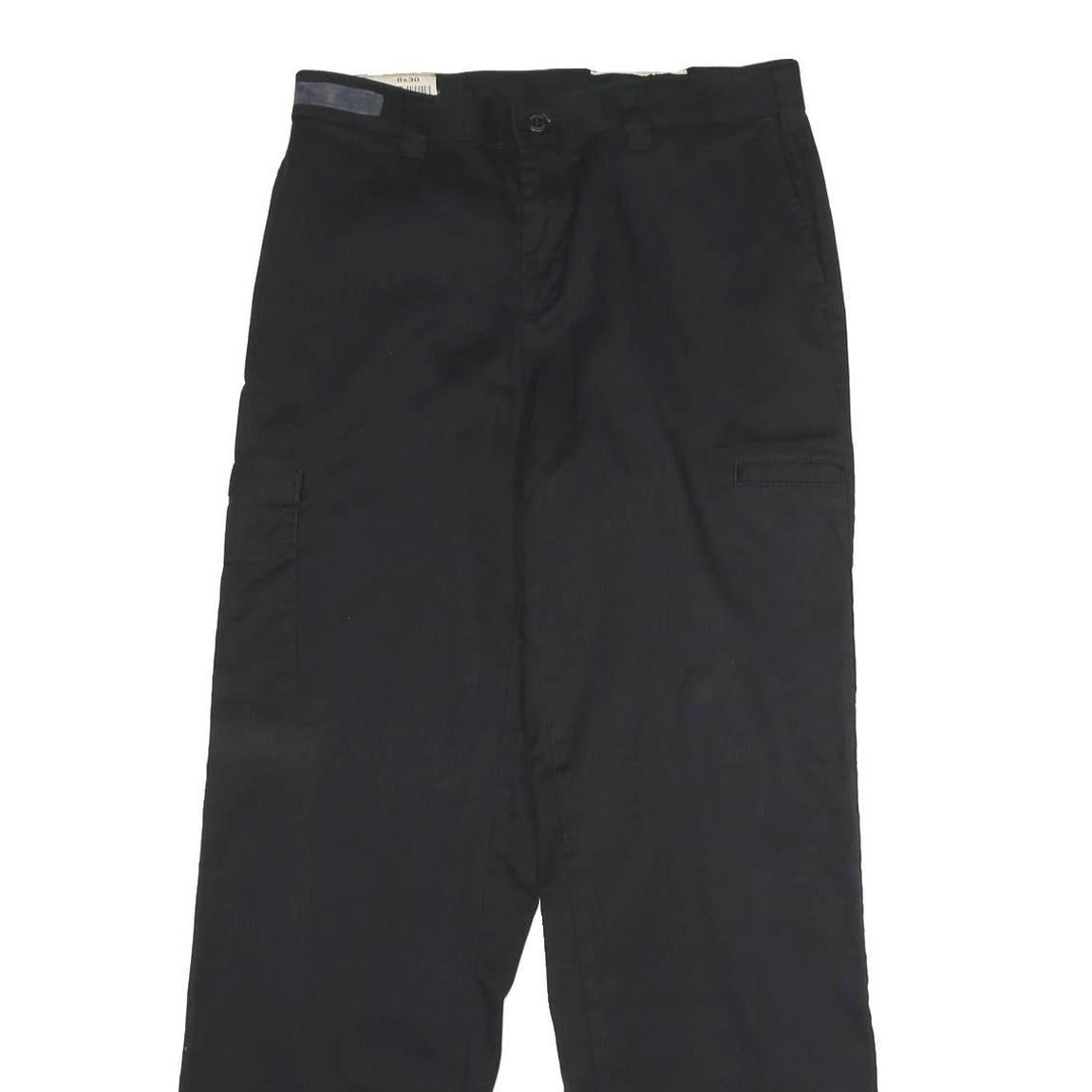 DICKIES Womens Regular Fit Black Polyester Blend Trousers W30 L30 Workwear Zip