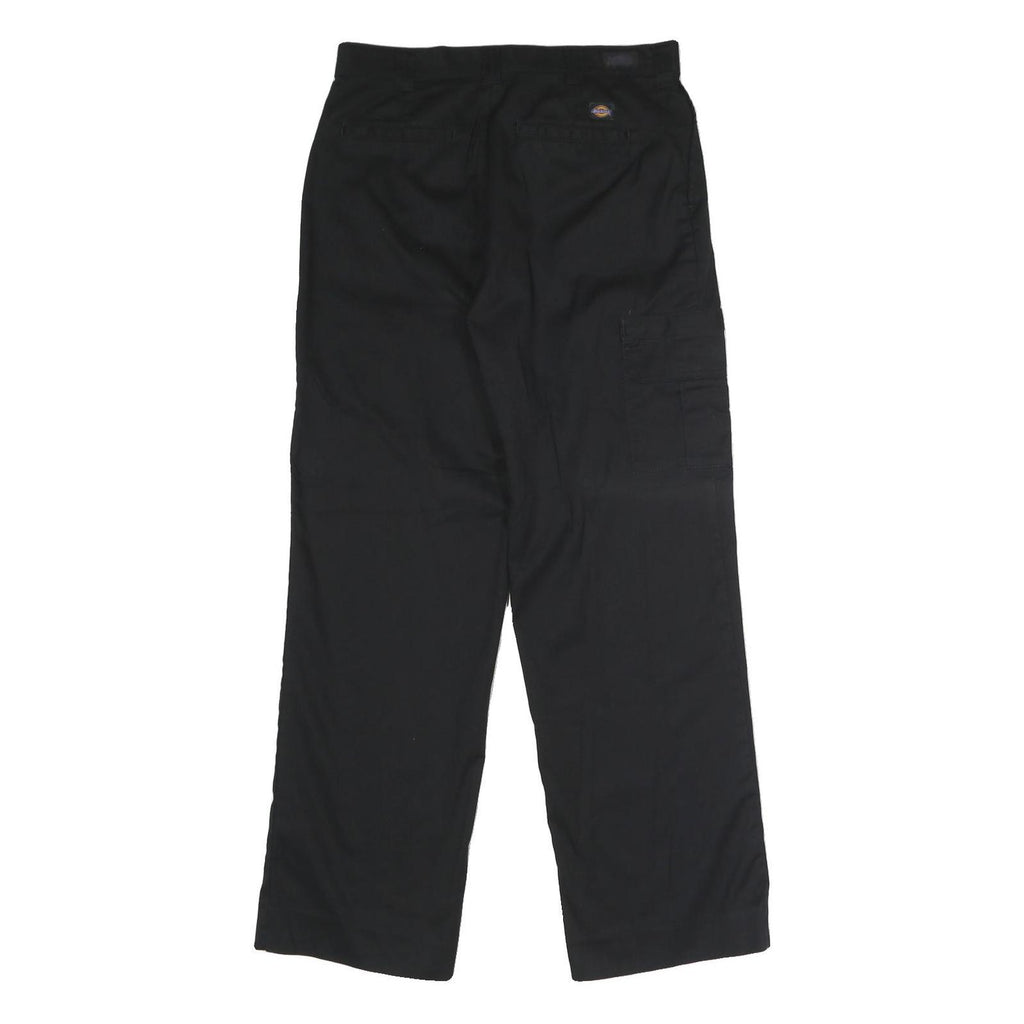 DICKIES Womens Regular Fit Black Polyester Blend Trousers W30 L30 Workwear Zip