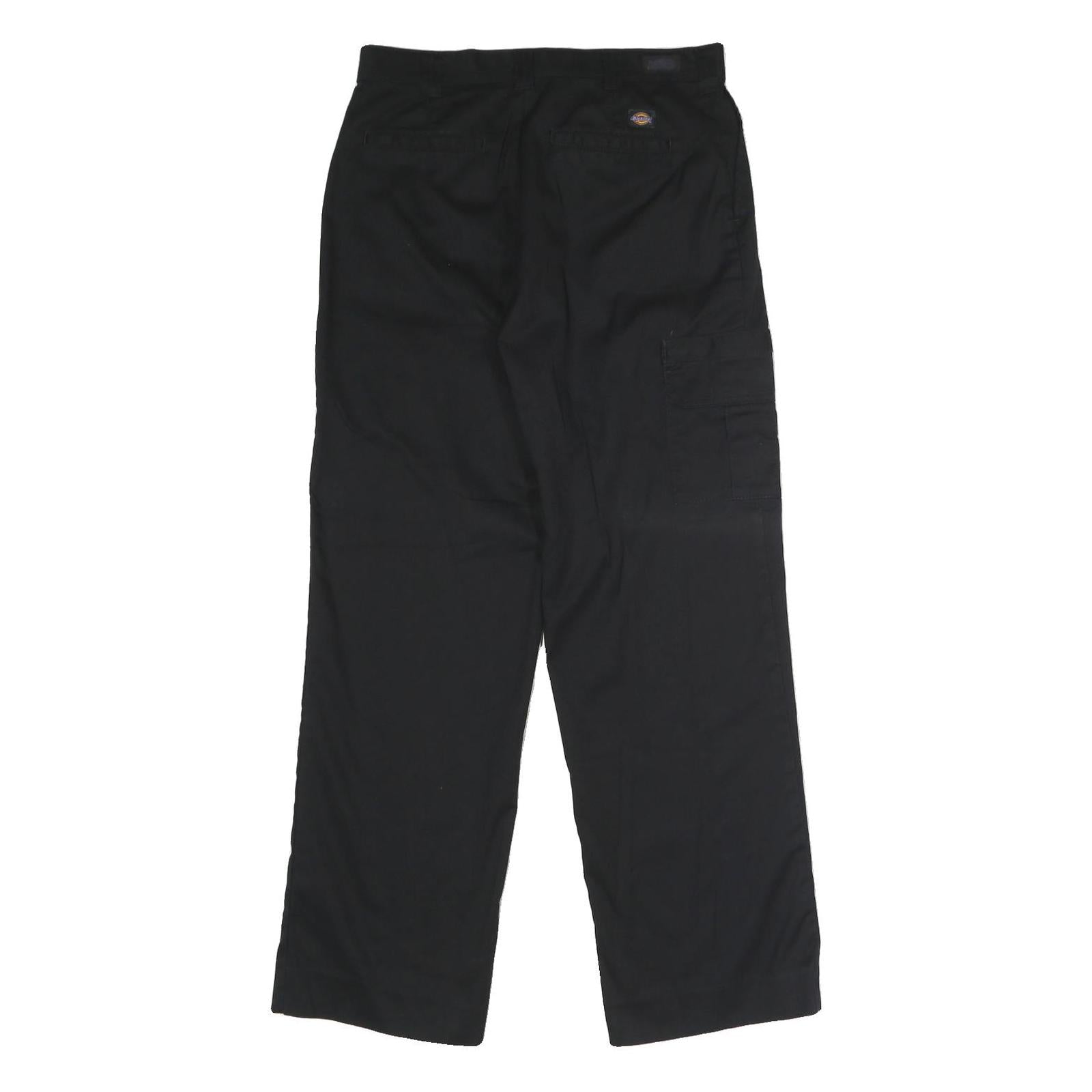 DICKIES Womens Regular Fit Black Polyester Blend Trousers W30 L30 Workwear Zip