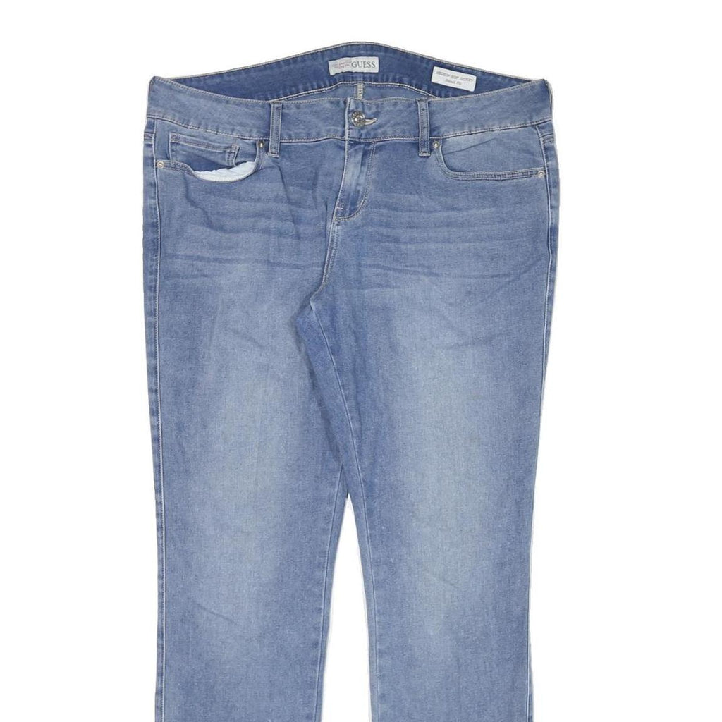 GUESS Womens Jeans Blue Slim Straight Denim Light W38 L31 Stylish Comfort