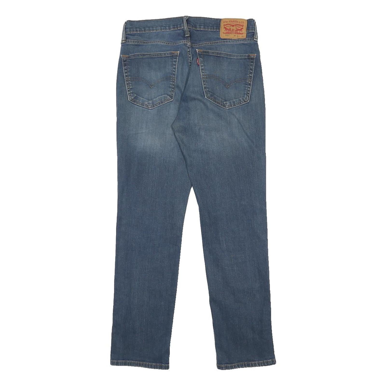 LEVI'S 541 Mens Jeans Blue Slim Skinny Denim Medium W31 L29 Zip Closure