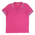 LOTTO Mens Pink Short Sleeve Plain Polo Shirt M Cotton Blend Casual