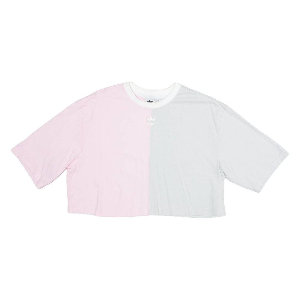 ADIDAS Crop Womens T-Shirt Grey UK 8