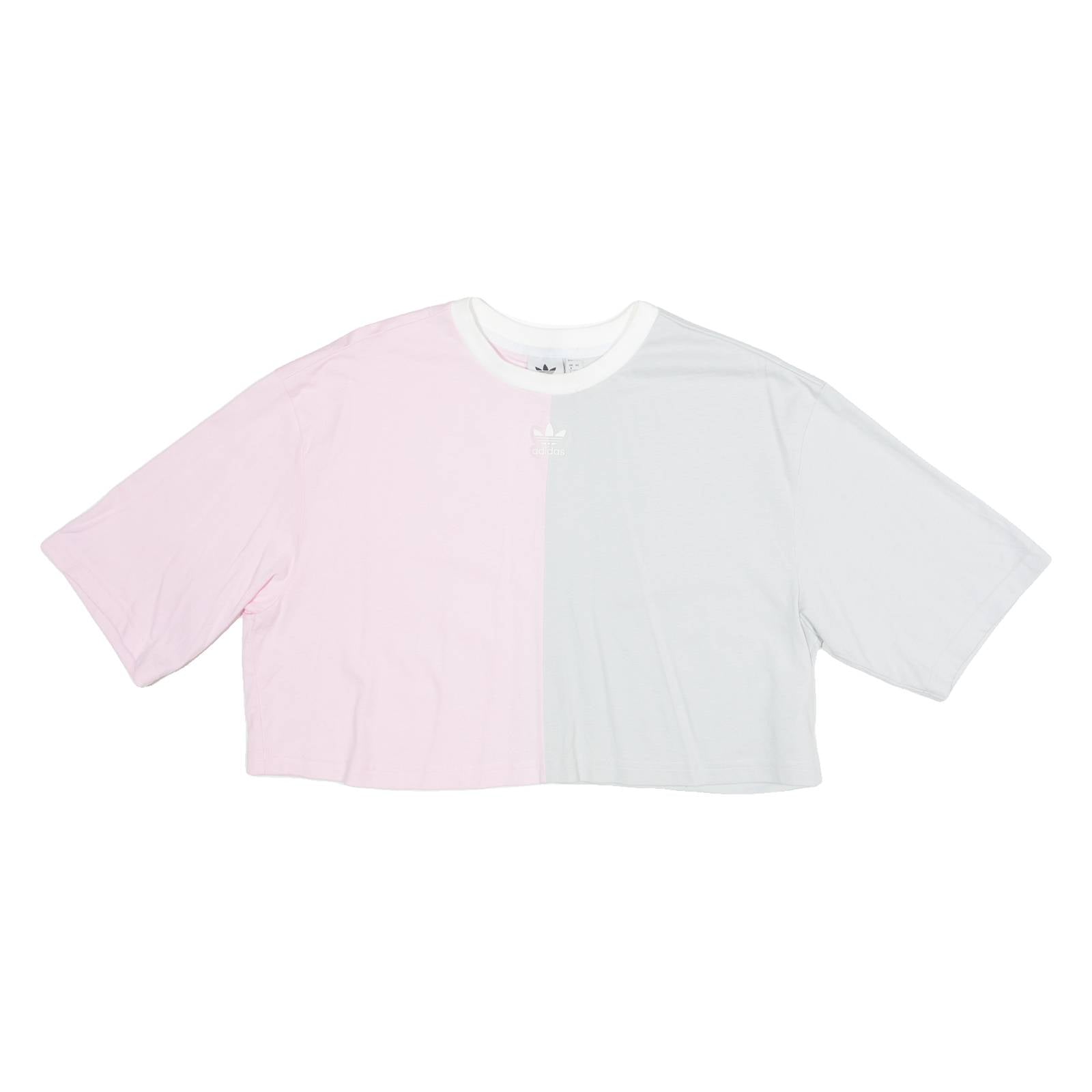 ADIDAS Crop Womens T-Shirt Grey UK 8