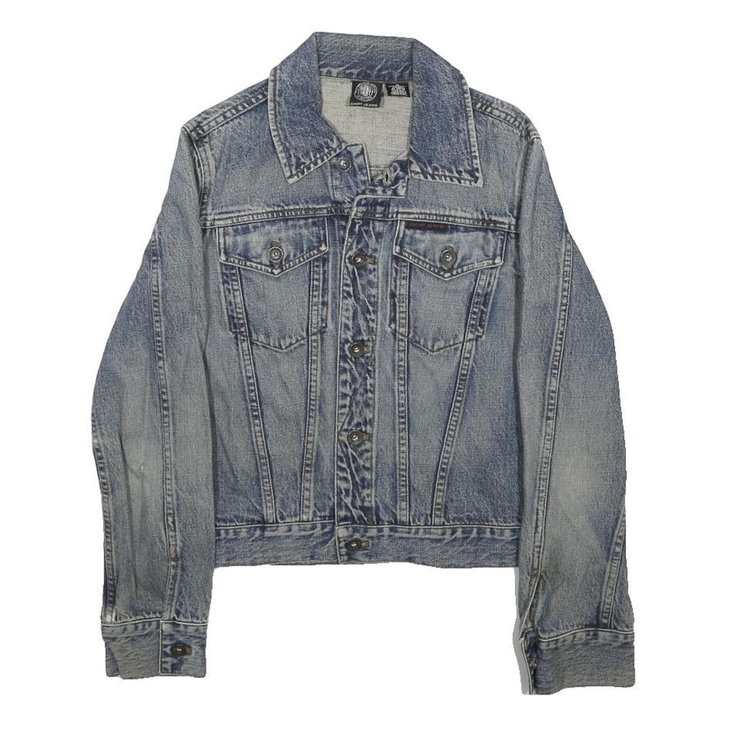 DKNY Womens Blue Denim Button Jacket M Cotton Classic Casual Retro