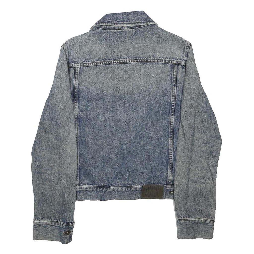 DKNY Womens Blue Denim Button Jacket M Cotton Classic Casual Retro