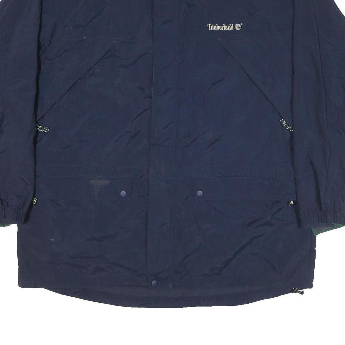 TIMBERLAND Mens Navy Blue Outdoor Jacket XL Polyester Zip Water Resistant