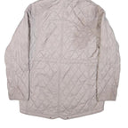 BARBOUR INTERNATIONAL Womens Grey Quilted Hooded Jacket M Polyester Blend Zip