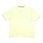 ADIDAS Womens Yellow Cotton Short Sleeve Plain L Casual Sport Polo Shirt