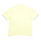 ADIDAS Womens Yellow Cotton Short Sleeve Plain L Casual Sport Polo Shirt