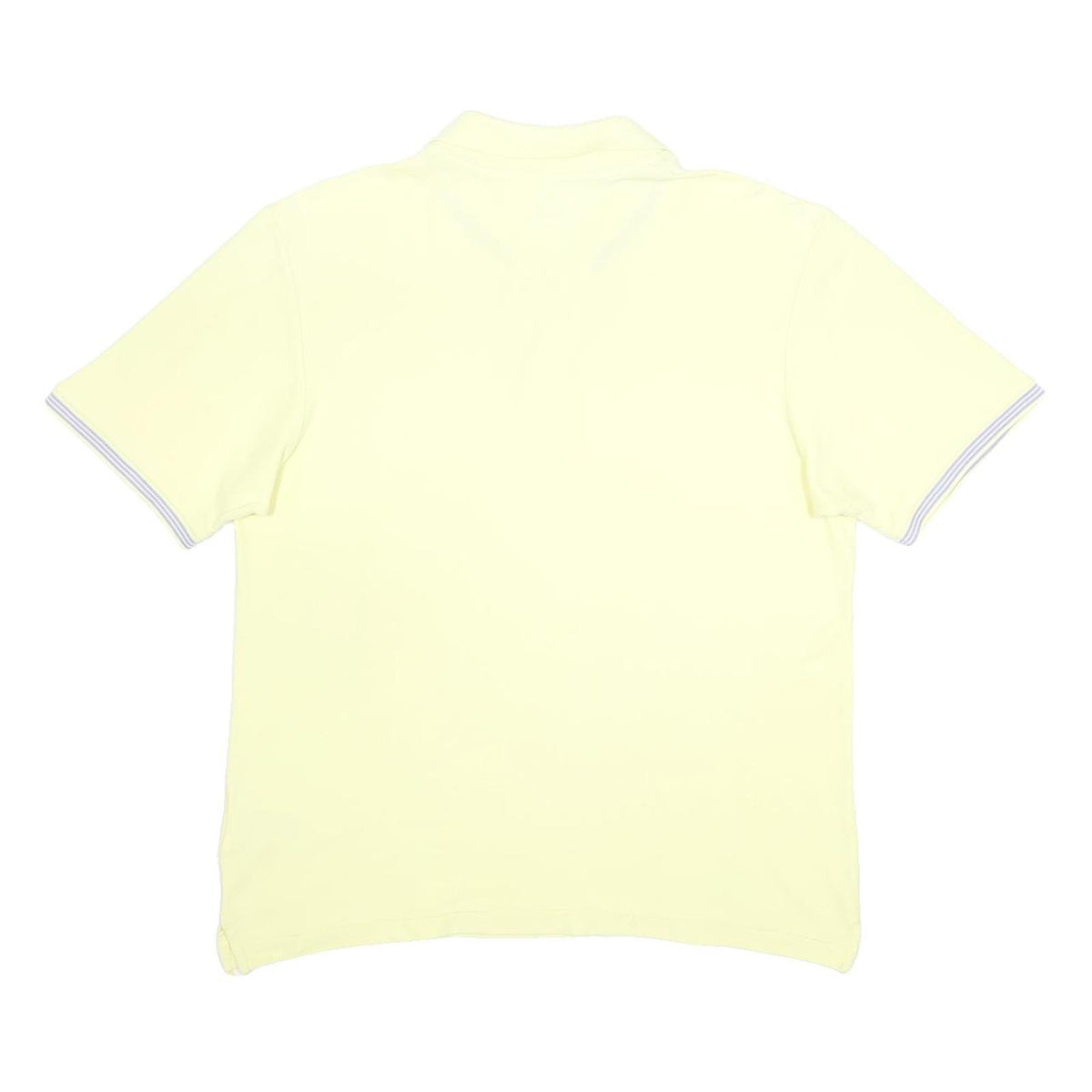 ADIDAS Womens Yellow Cotton Short Sleeve Plain L Casual Sport Polo Shirt