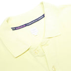 ADIDAS Womens Yellow Cotton Short Sleeve Plain L Casual Sport Polo Shirt