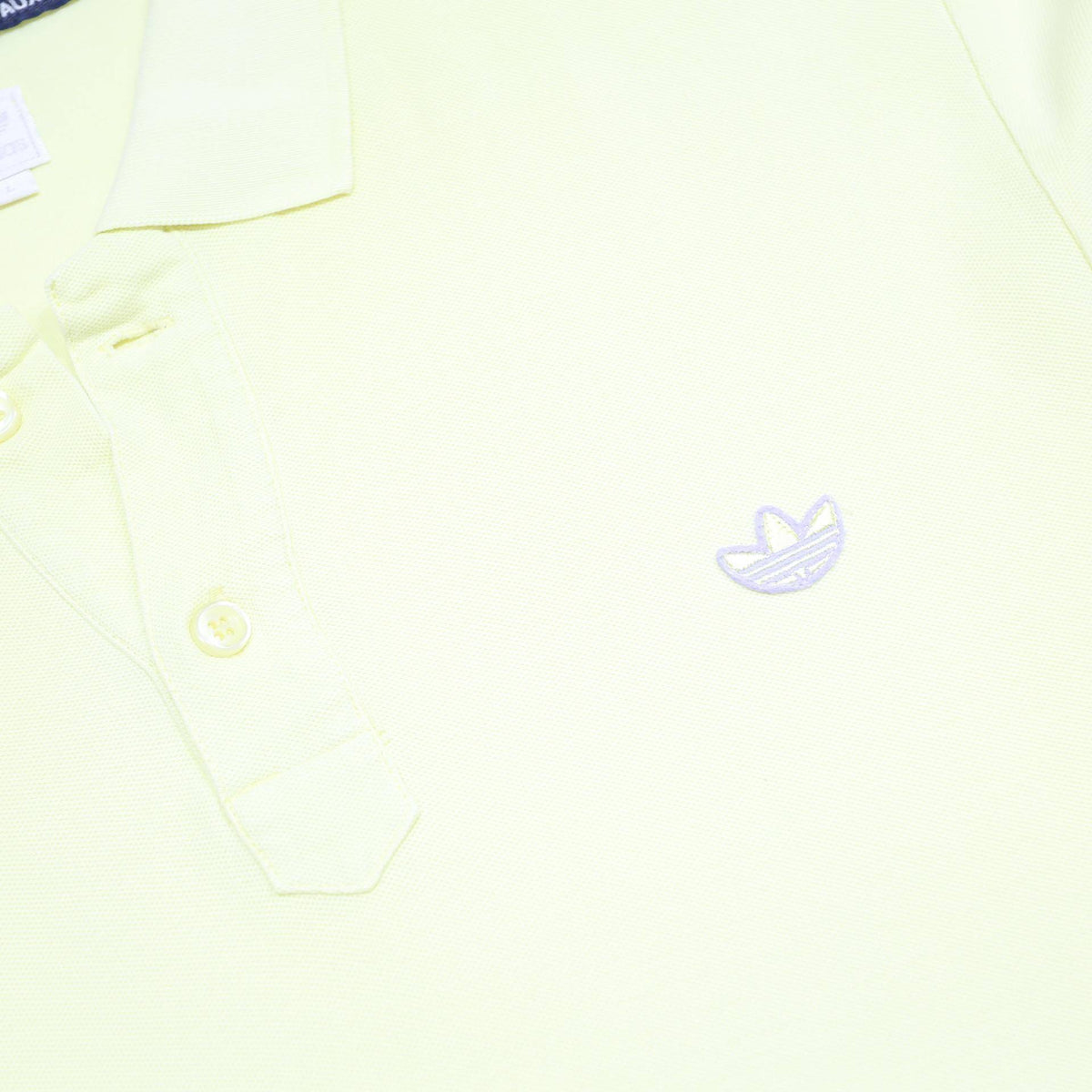 ADIDAS Womens Yellow Cotton Short Sleeve Plain L Casual Sport Polo Shirt