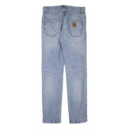CARHARTT Mens Regular Fit Blue Denim Jeans W30 L32 Casual Cotton Blend Zip